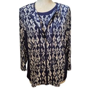 TanJay Lightweight Zip Front Jacket And Matching Tank Top Size M